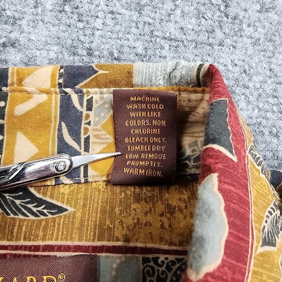 Tori Richard Shirt Mens Medium Tropical Turtle Fish Print Cotton Lawn Hawaii VTG - Picture 11 of 12